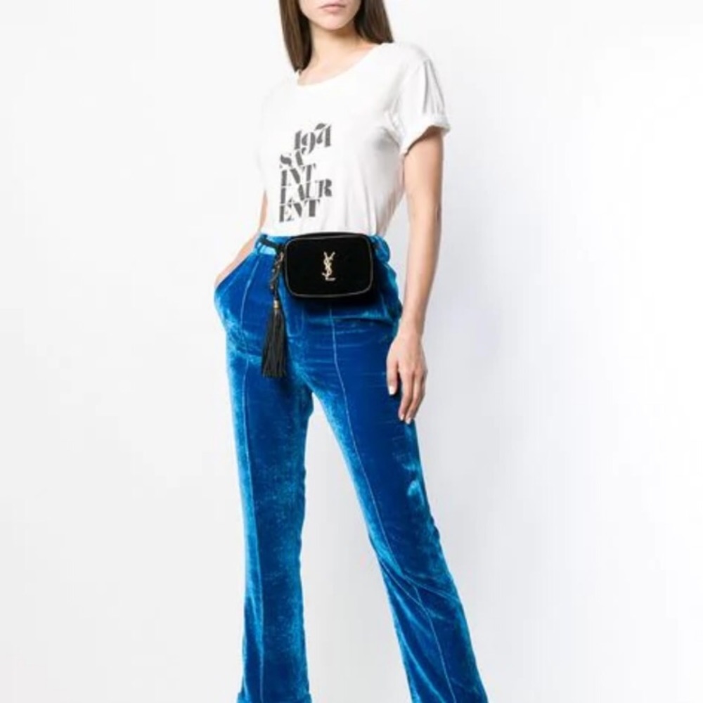 💎YSL💎Authentic Lou Belt Bag in Matelasse Velour/Velvet